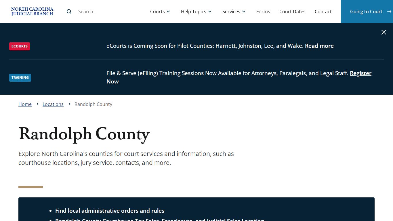 Randolph County | North Carolina Judicial Branch - NCcourts